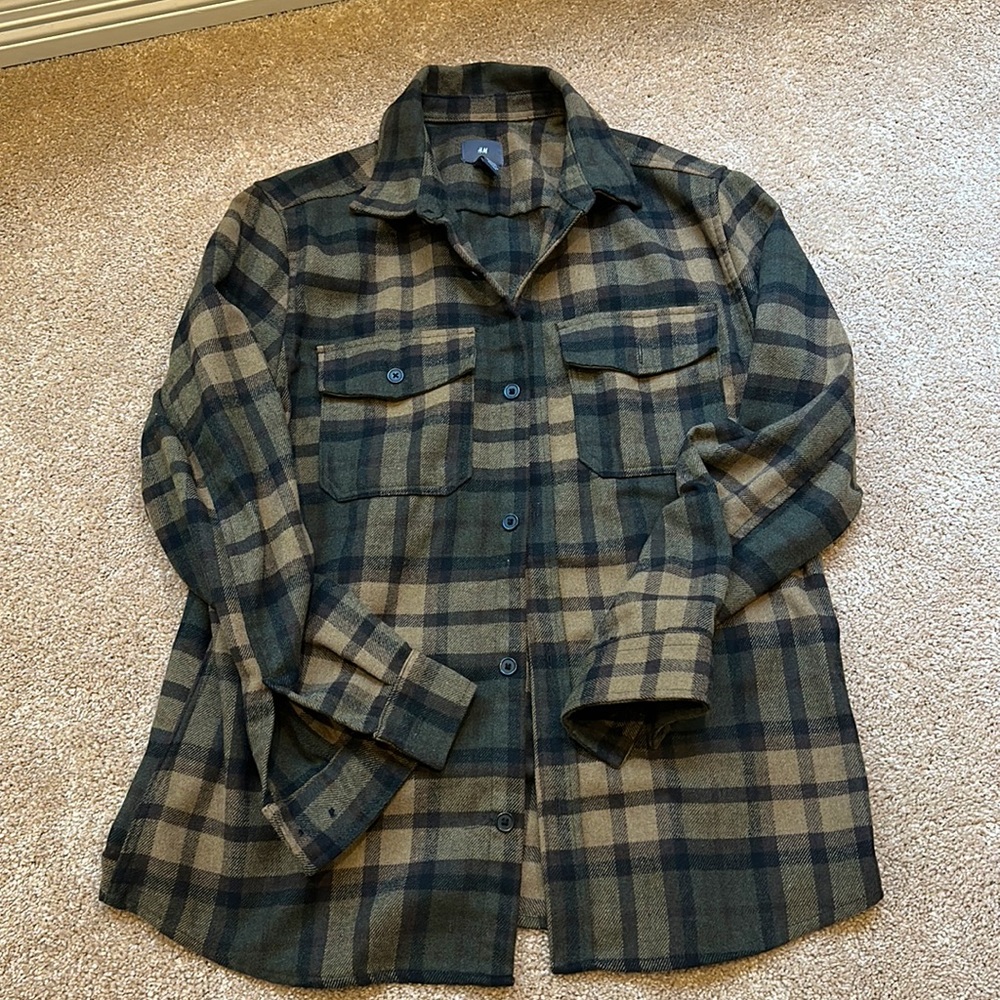 Brown and green Flannel shirt